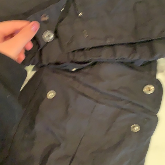 These are black cargo pants from ninth hall. size small, comfortable ,100% nylon - Picture 4 of 5